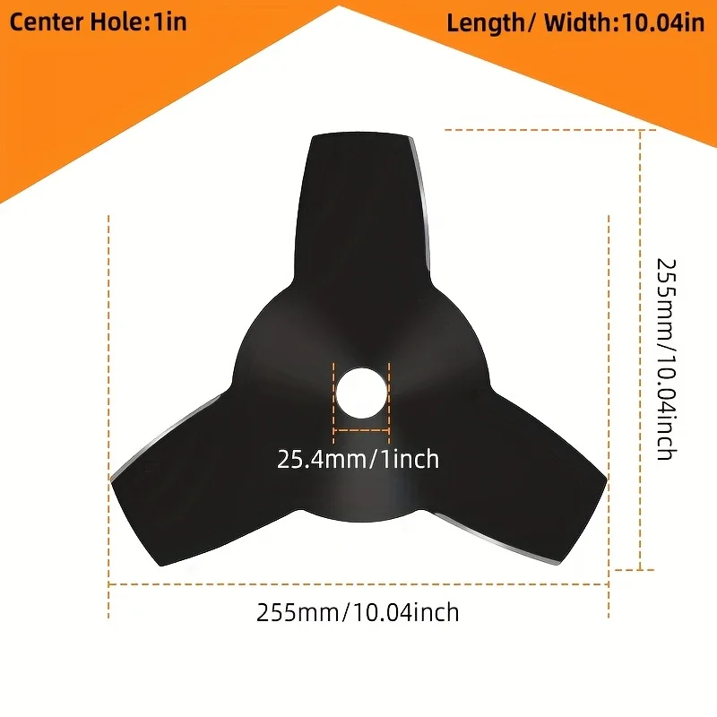 Lawn mower trimmer blade grass trimmer blade mower accessories brush cutter accessories 1pc 3 teeth lawn mower blade mower weeder brush cutter accessories steel grass head three tooth blade