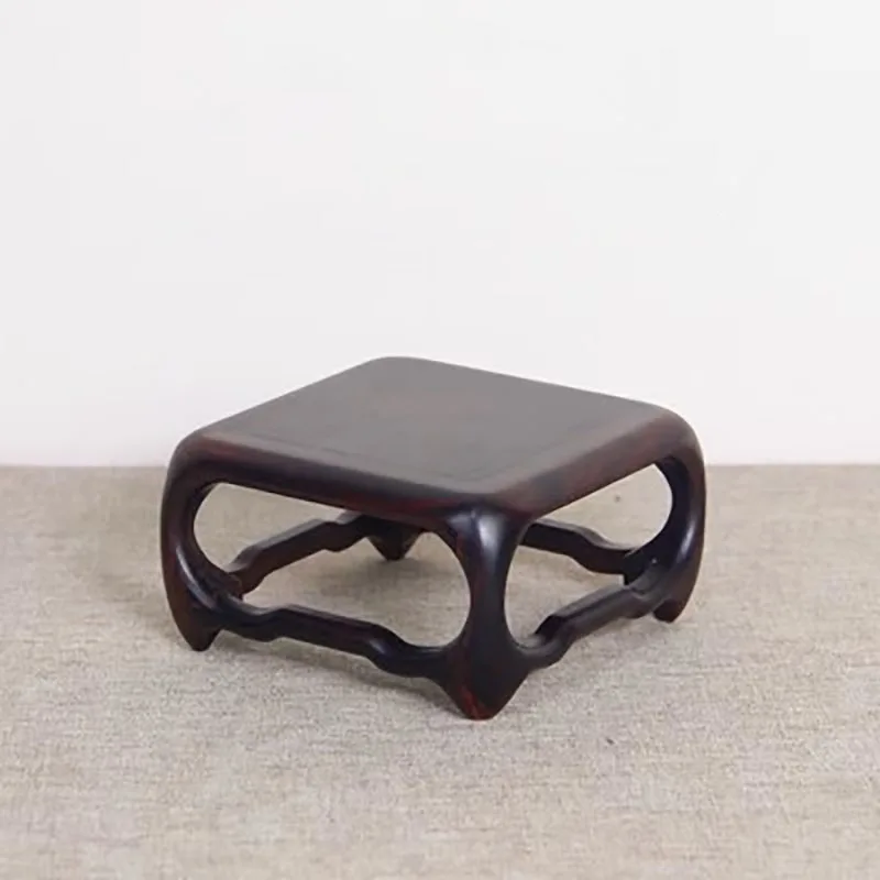 Mini Incense Burner with Large Red Sage Branch, Solid Wood Base, Bonsai Display Bracket, Vase Decoration