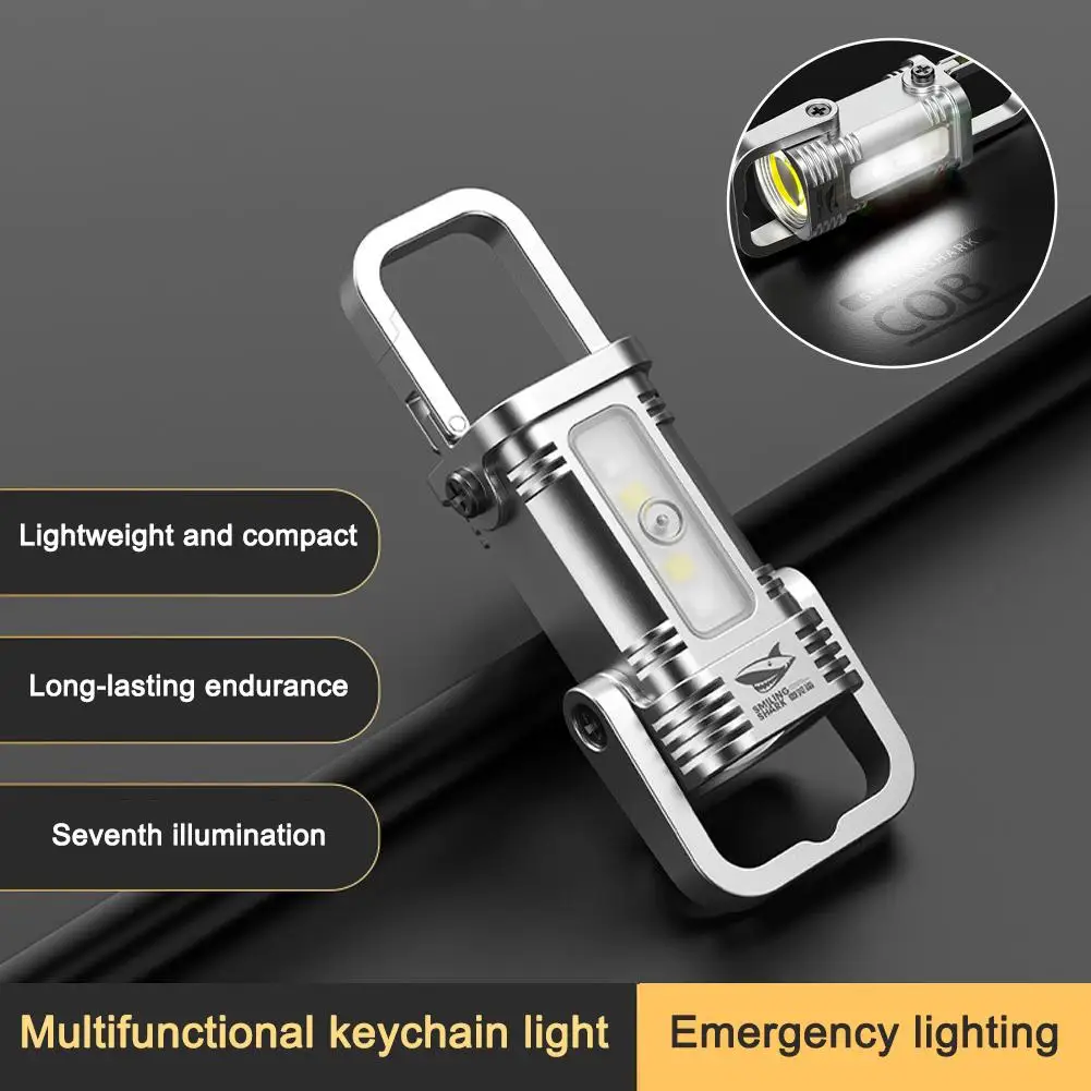 Rechargeable LED Keychain Flashlight for Outdoor Activities
