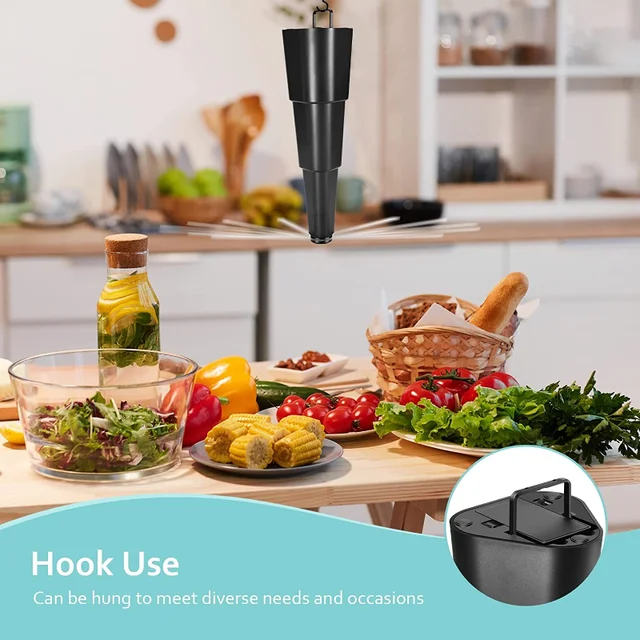 Légy Rajongók Az Asztalokhoz Visszataszító Kültéri Beltéri Lemy Away Top Fly Ventilátor Holografikus Pengék Piknik Teraszos Házhoz - Image 5