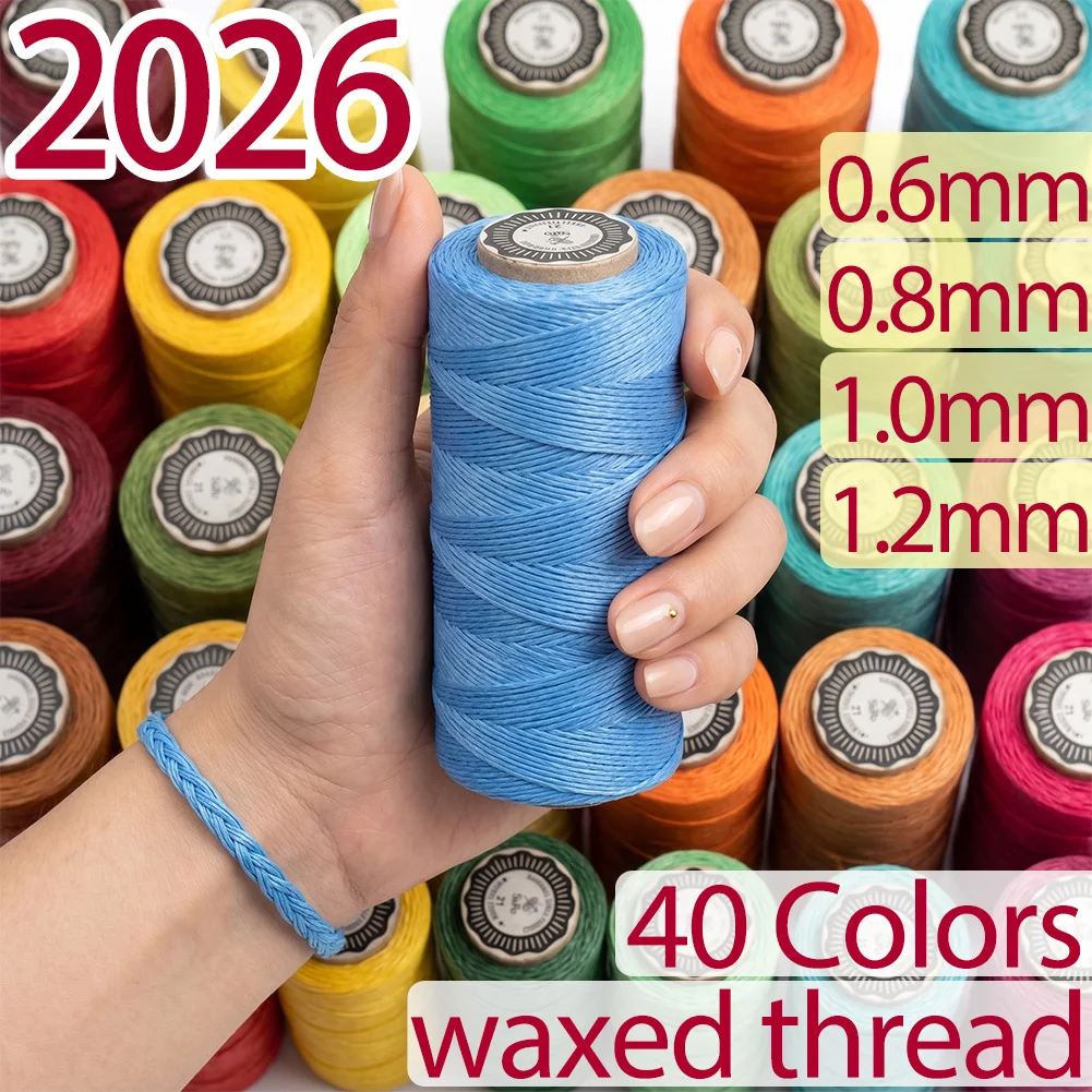 Premium Leather Waxed Thread for Crafting, Bookbinding, and Jewelry Making