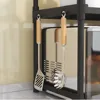 Kitchen Elevated Design Seasoning Rack Microwave Storage RackBilayer Oven Modern Minimalism Kitchen Accessories Organizer 5