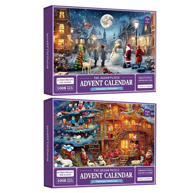 1008Pcs Chirstmas Advent Calendar Puzzle 24 Days Countdown Calendars For  Boys Girls Gift Xmas Jigsaw Puzzles Surprise gift box - AliExpress