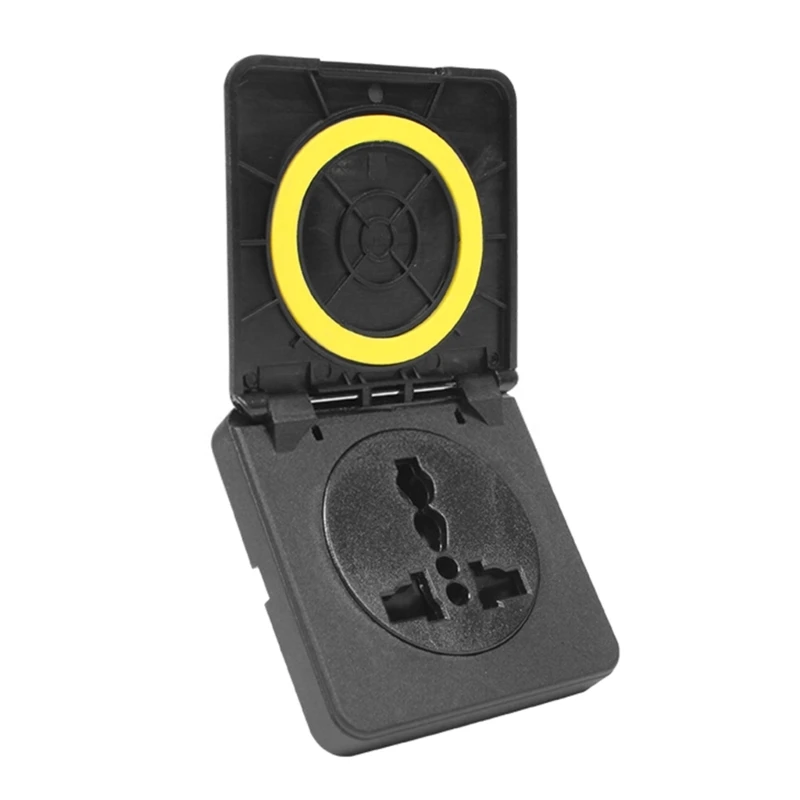 110A RV Power Outlet Panel 250V Enclosed Lockable Outdoor Electrical Socket Panel For RV Travel Trailer