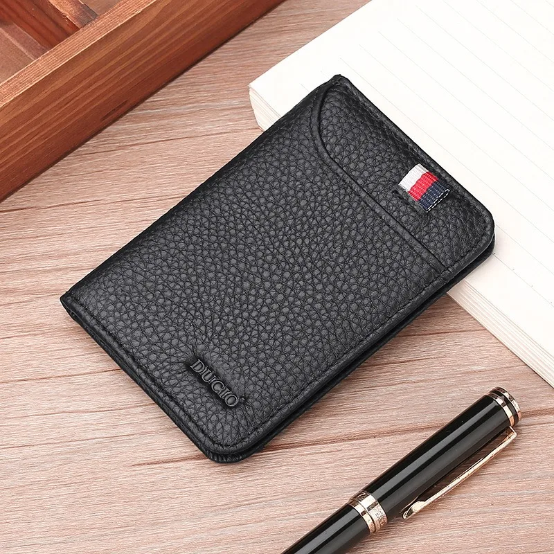 Wallet Card Holder Portable Super Slim Soft PU Leather Mini ID Credit Card Wallet Purse for Men