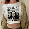 Crop Top Lana Del Rey Ldr Sailing Graphics T Shirt Cropped Harajuku Women Vintage Short-Sleeve T-Shirt Streetwear Female Tshirt 1