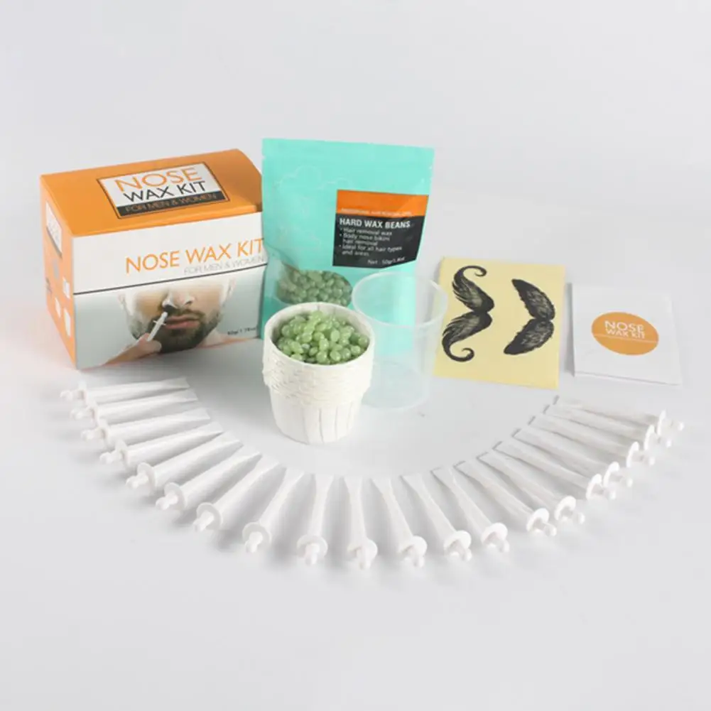 Convenient Men Women Ear Hair Waxing Kit Long-Lasting Results Nose Wax Set Nose Ear Hair Instant Removal Kit for Adult