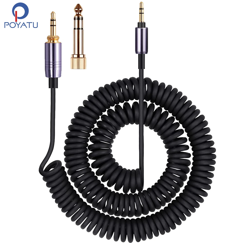 Poyatu-cabo Enrolado para Fones de Ouvido Audio-technica Spring Relief Cabos Ath-m50xbt Ath-m50xbt Ath-sr50bt