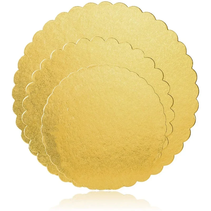 Baking Supplies Cake Tools 5/10PCS Gold Cakeboard Round Disposable Cake Circle Base Boards 8/10/12inch