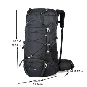 50L Travel Backpack Men Bags Waterproof Tactical Bagpacks Women Mesh Backpacks Hiking Traveling Camping Equipements Rucksack 5
