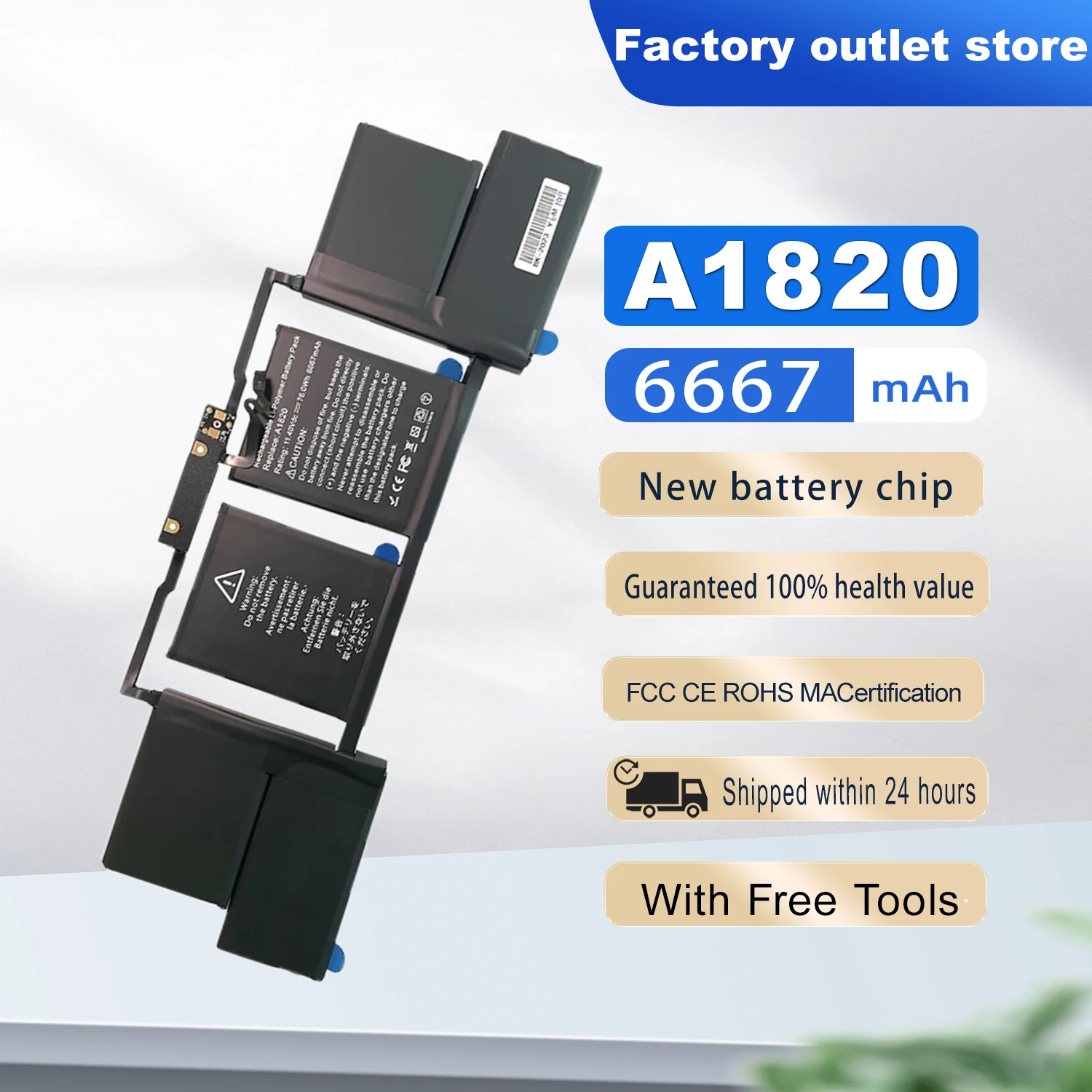 Новый аккумулятор DXT A1820 для ноутбука APPLE MACBOOK PRO, 15 дюймов, A1707, 2016, 2017 год, 11,4 в, 6667 мАч Новый аккумулятор DXT A1820 для ноутбука APPLE MACBOOK PRO, 15 дюймов, A1707, 2016, 2017 год, 11,4 в, 6667 мАч