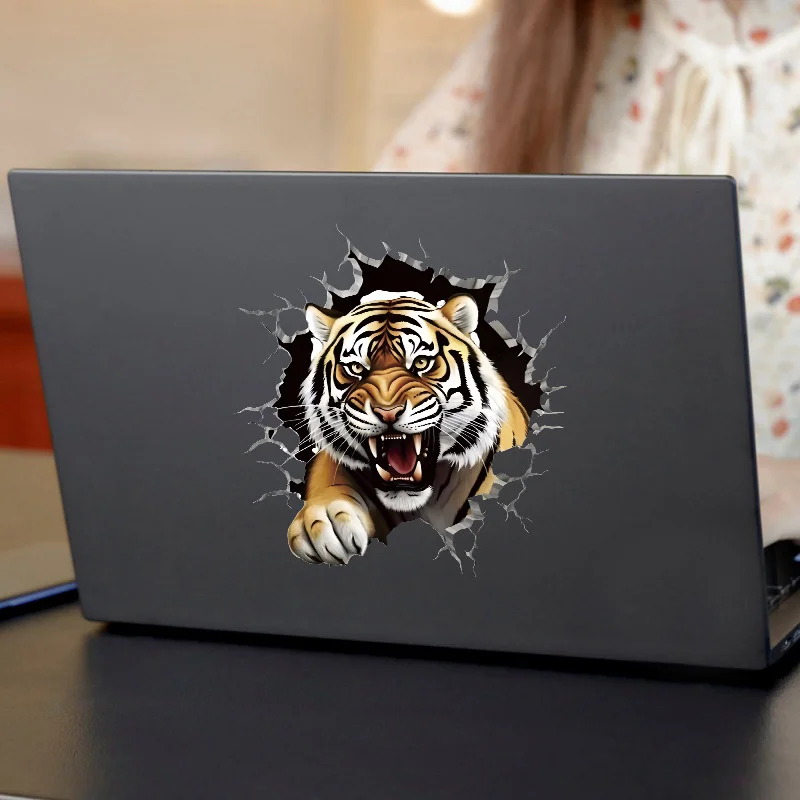 Fun cartoon car stickers tiger avatar animalwall stickers for home decoration personalized car decals