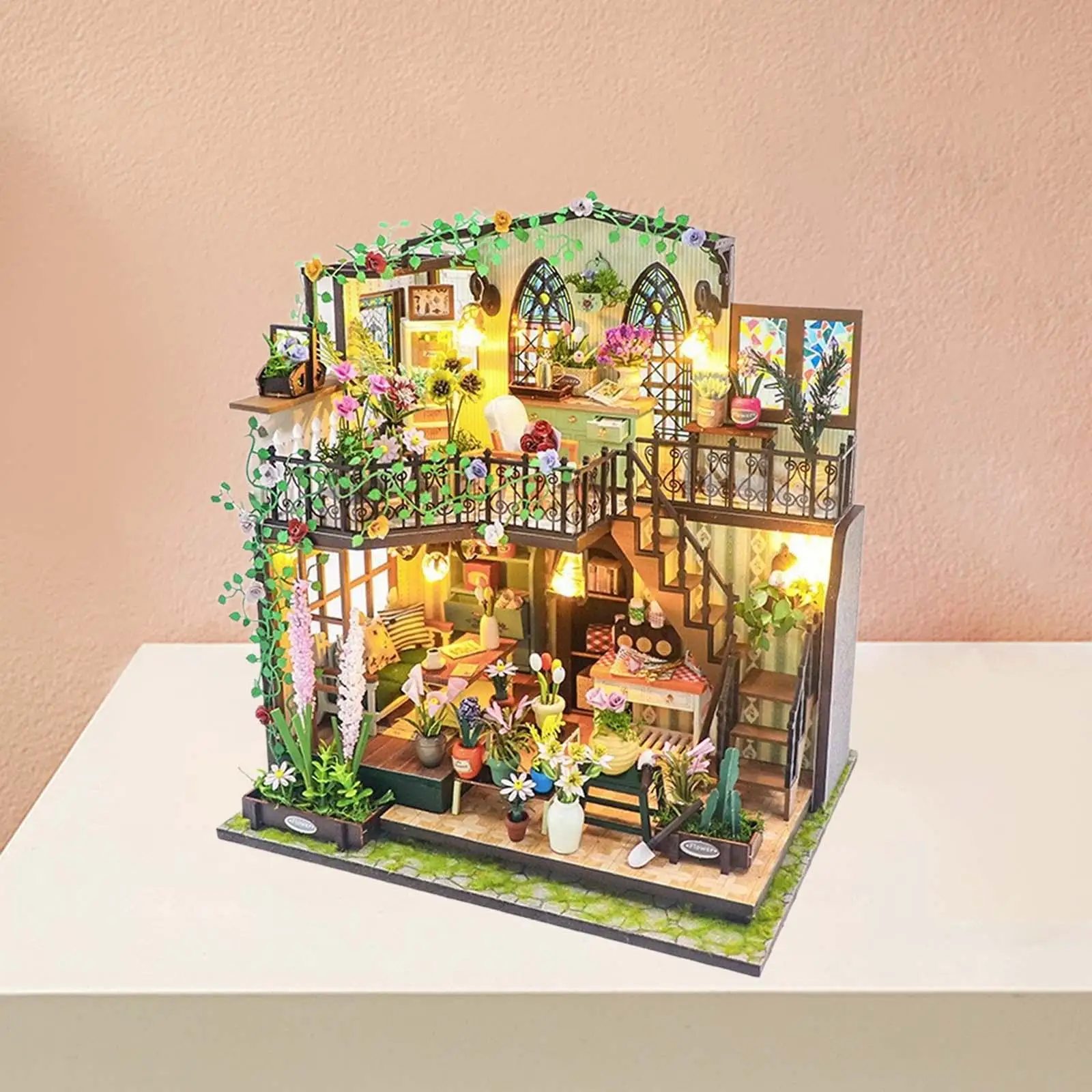 

DIY Miniature Dollhouse Kits DIY Crafts Tiny House Building Set Miniature Garden House for Adults Birthday Gift Kids Boys Girls