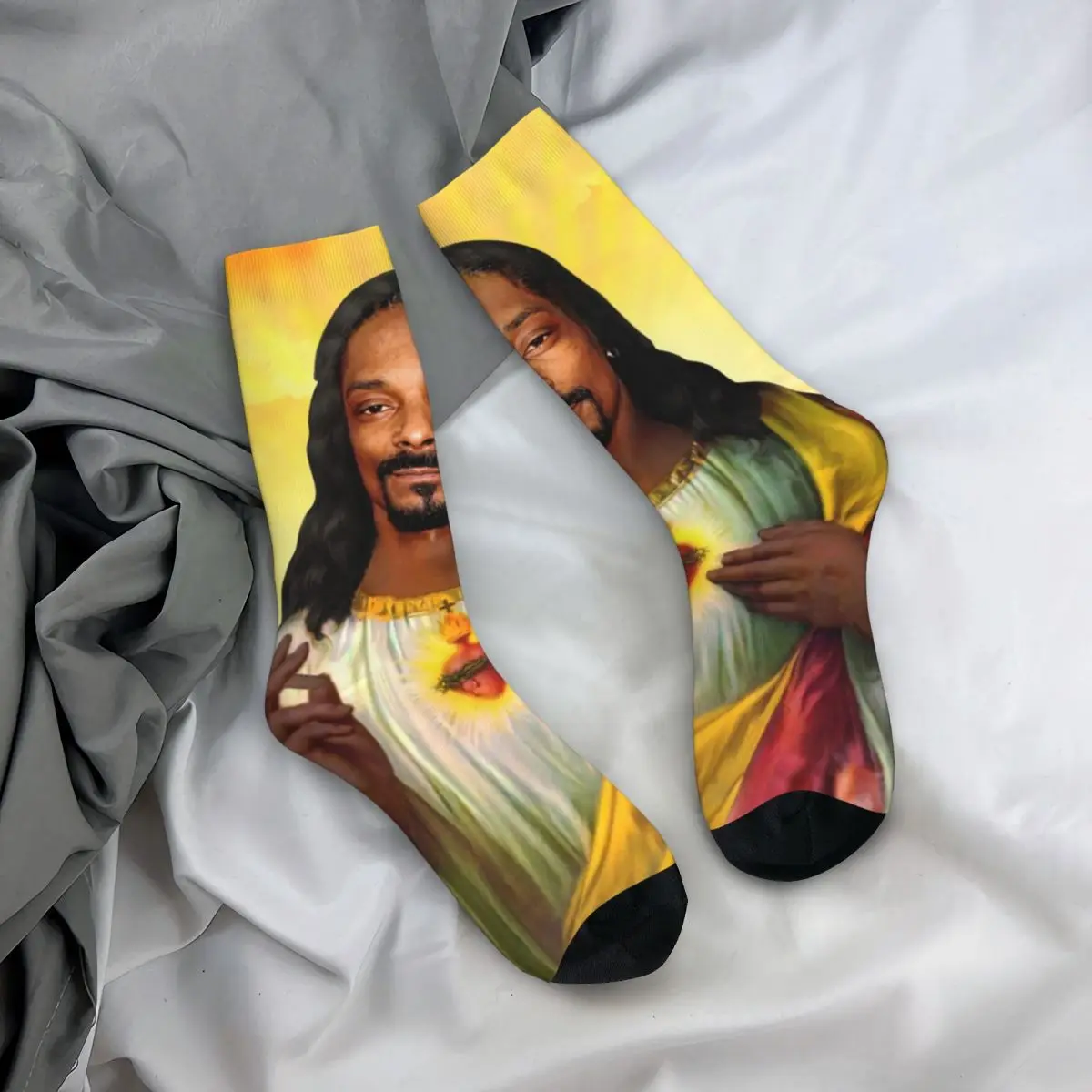 Fashion Male Men Socks Casual Saint Jesus Snoop Dogg Sock Sport Women Sock Spring Summer Autumn Winter