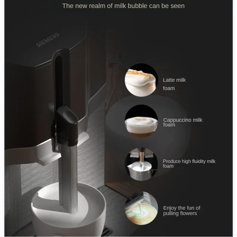 Espresso Milk Froth Coffee Maker Grinder Steam 250g Bean Bin 7 Drinks 5 Levels of Concentration Adjustment Adjustable Height 2