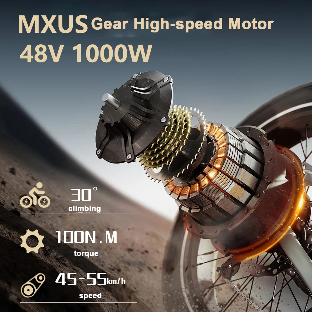 e-Bike MXUS 48V1000W Rear Wheel Drive Rotary XF19R Brushless with Toothed Motor,135-142mm,Mountain bike Modified Motor,45-55km/h