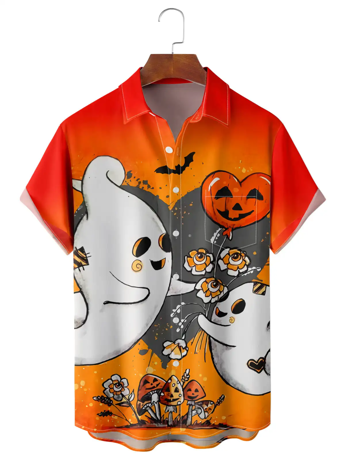 

Men's Halloween Ghost Trick or Treat Short Sleeve Shirt