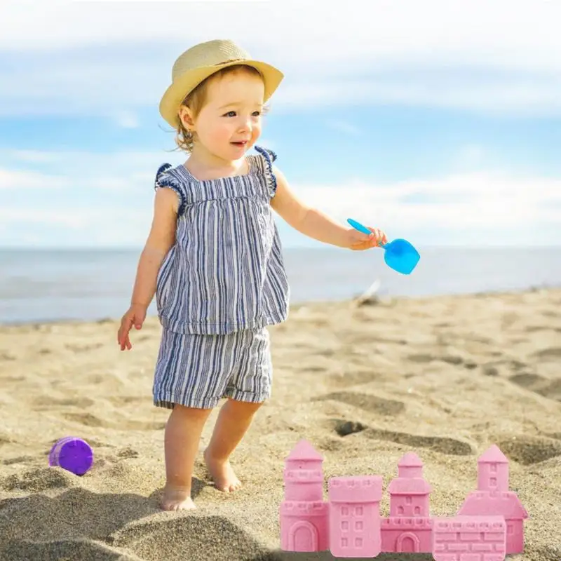 Play Sand Indoor Sand Mold Set Colorful Play Sand Sensory Sand With Inflatable Cushion Base Playful For Boys Girls Toddler 2