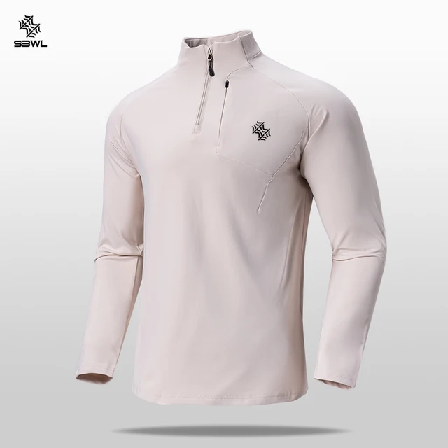SBWL Autumn/winter new men's outdoor sports with a base shirt running skiing mountaineering fitness sports long sleeve T-shirt 4