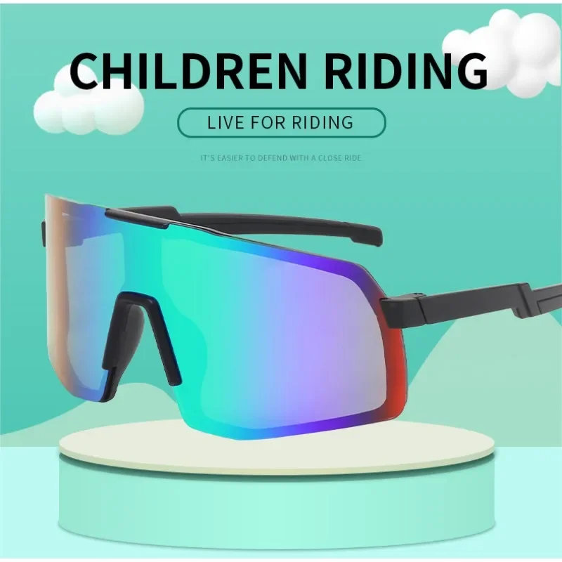 Lunettes de soleil de cyclisme polarisées pour enfants, lunettes de vélo de sport VTT, lunettes de camping pour enfants, lunettes de vélo d'extérieur pour garçons et filles, UV400