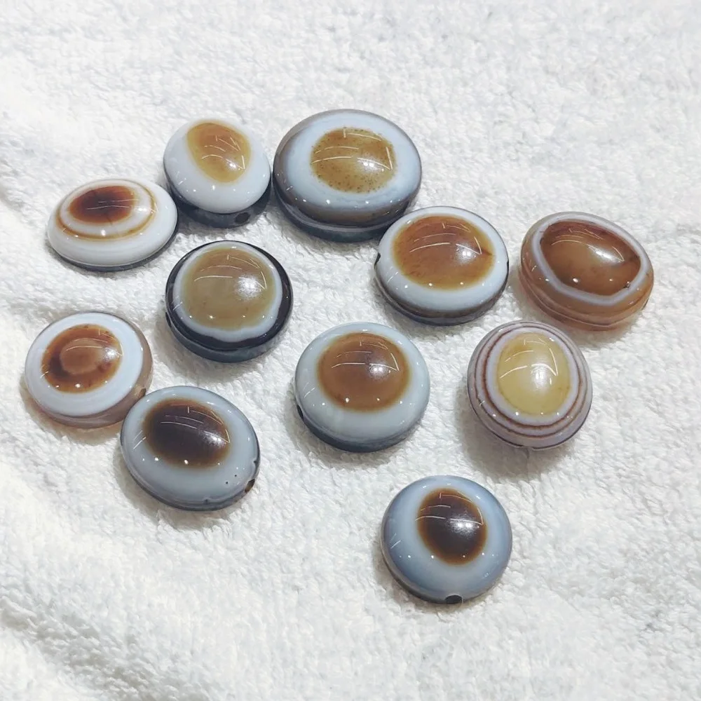 

Tibet Jewelry Agate Dzi Wrapped Silk Sheep Plate Eye Heavenly Eye Celestial Pearl Necklace Pendant DIY Accessories