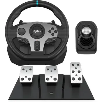 Ruota da corsa PXN V9 con pedali, 270 ° /900 °   Simulatore di guida per PC, PS4, Xbox One, Xbox Series X/S e Windows 7/8/10/11