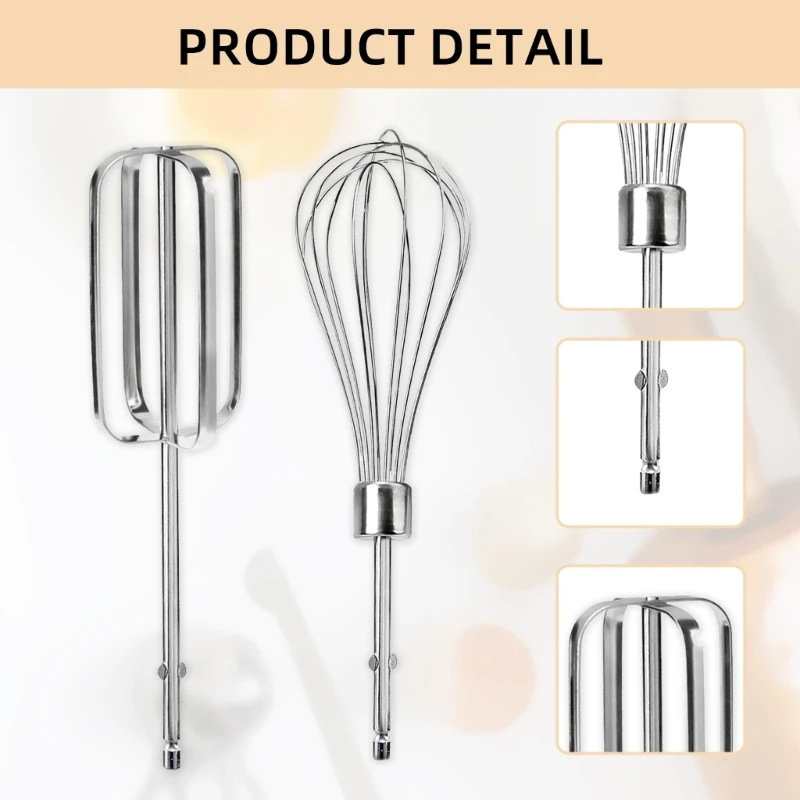 Stainless Steel Whisk Attachments Hand Mixer Beaters Hand Mixer Part 3PCS A0NC