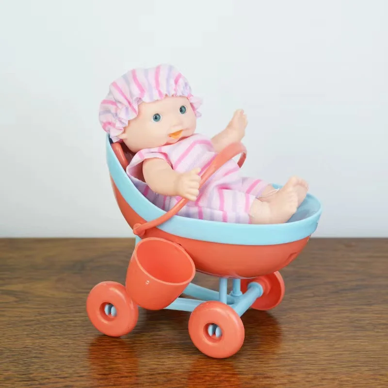 Kawaii 4-6 Inches Doll Toy Toddlers Cart Chair Accessories for Doll Playset Dollhouse Children's Toy Gift for Kids Cool Stuff doll accessories toys