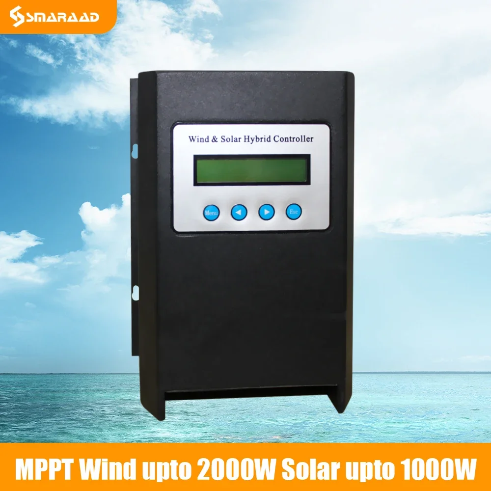 Regolatore Del Caricatore Solare Mppt Solar-800W Wind-1000W 12V 24V 48V Regolazione Automatica Turbina Eolica A Energia Libera Per Uso Domestico Fai D