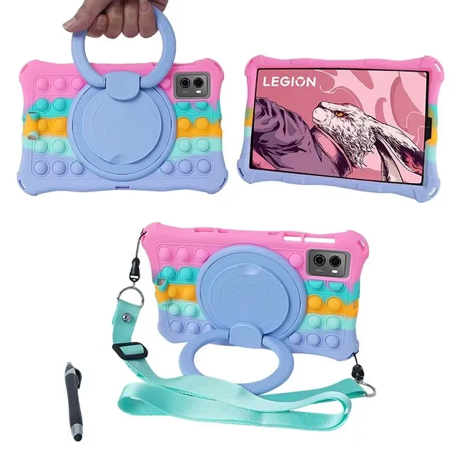 360 Rotating Stand Soft Silicone Kids Tablet Case