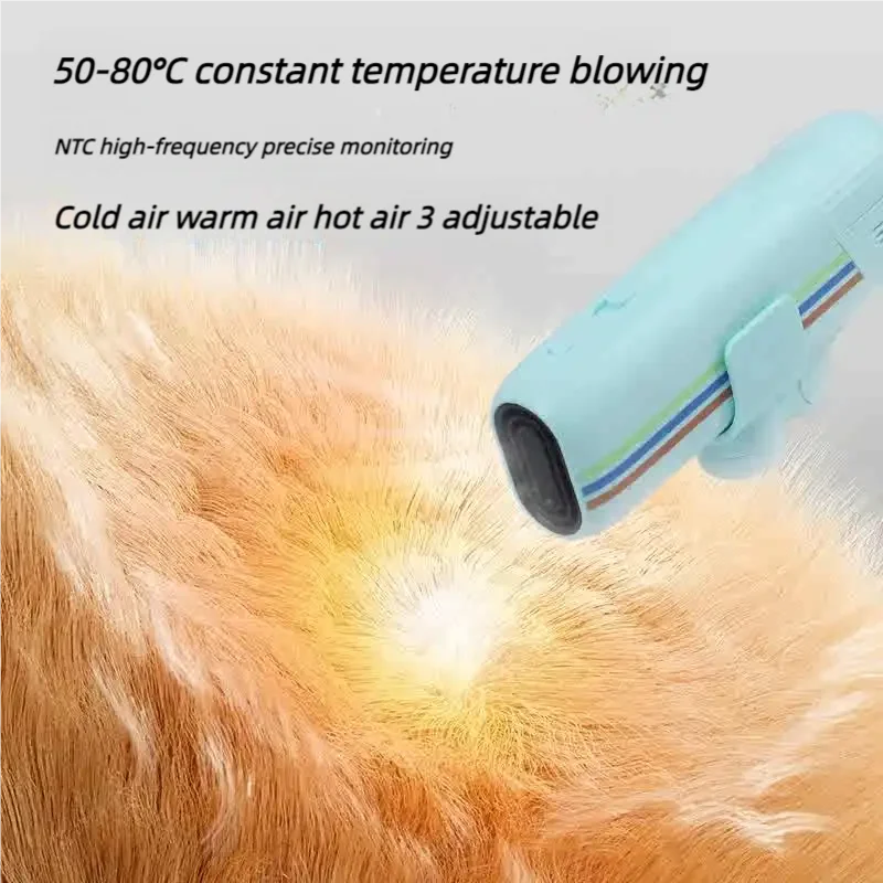 Pet hair dryer neck pulling cat and dog grooming drying high-power drying brushless hair dryer