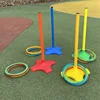 4 Poles 32 Throwing Hoops Game Hoops Outdoor Parent-Child Interactive Hoops Play Sets 6