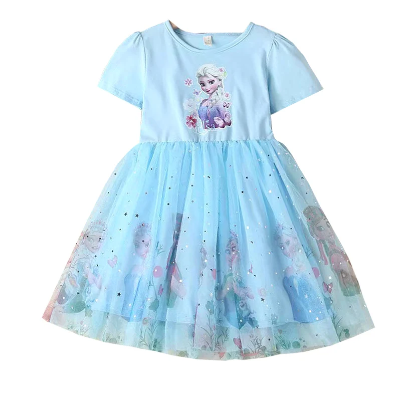 Frozen Elsa & Anna Girls Dress 4