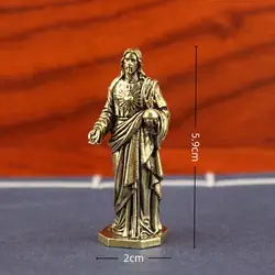 Handmade Vintage Brass God Statue - Artistic Copper Figurine (1PC)