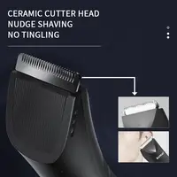 Kemei Groin Area Hair Trimmer Lawn Mower Ceramic Blade Waterproof Wet Dry Clippers Pubic Armpit Body Hair Hygiene Razor KM-1838 2