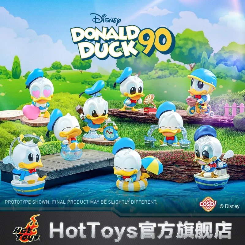 Hot Toys Donald Duck 90th Anniversary Cosbi Mini Series Blind Box Kawaii Model Dolls Accessories Trendy Toy Mystery Box Gift