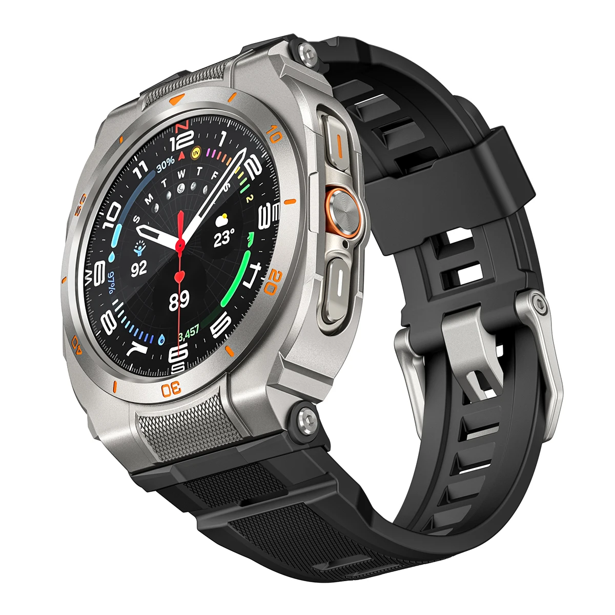 Luxury Metal Case and Silicone Sport Strap