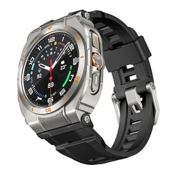 Luxury Metal Case and Silicone Sport Strap - Galaxy Ultra2025 (Titanium Black)