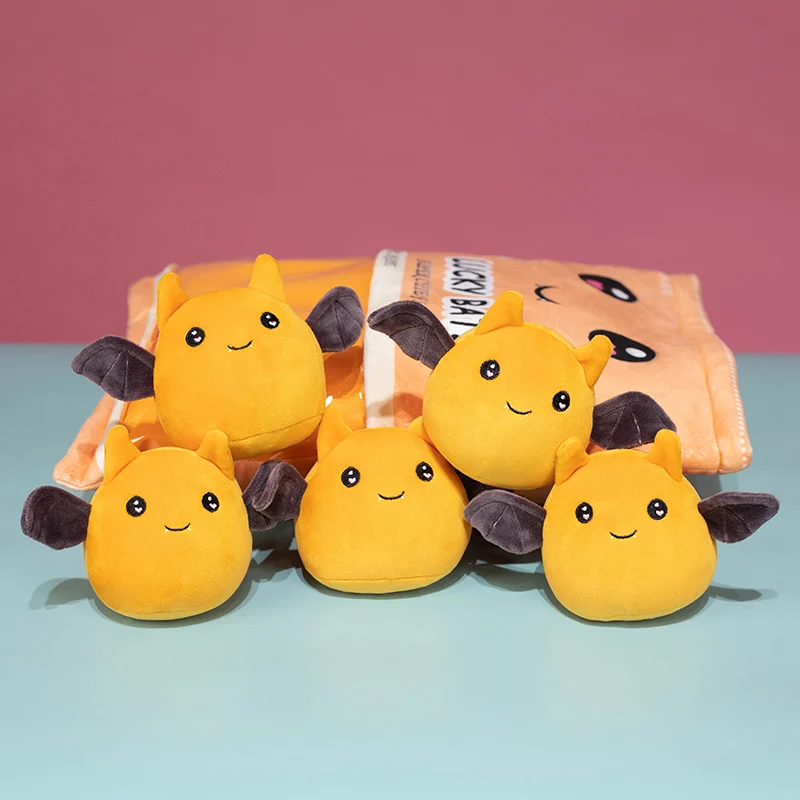 Creative Lucky Bats Plush Toys Smiling Face Soft Doll Pillow Stuffed kawaii Dark Elf Cute Bat Plush Toys for Children Kids 4