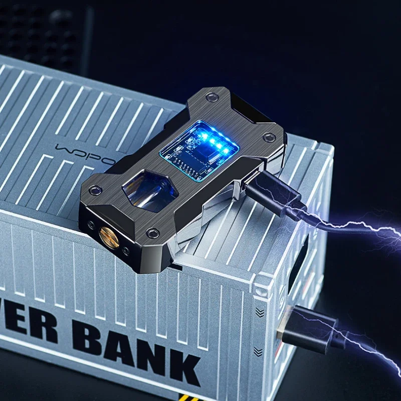 Mecha Voice-activated Induction Smart Lighter Oil And Electric Dual-use Kerosene Type-C Fast Charging