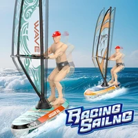 Remote Control Speedboat 2.4G RC Sailing Boat Dazzling Swing Kayak Paddle Racing Boat Competitive Steering Model Birthday Gift 2