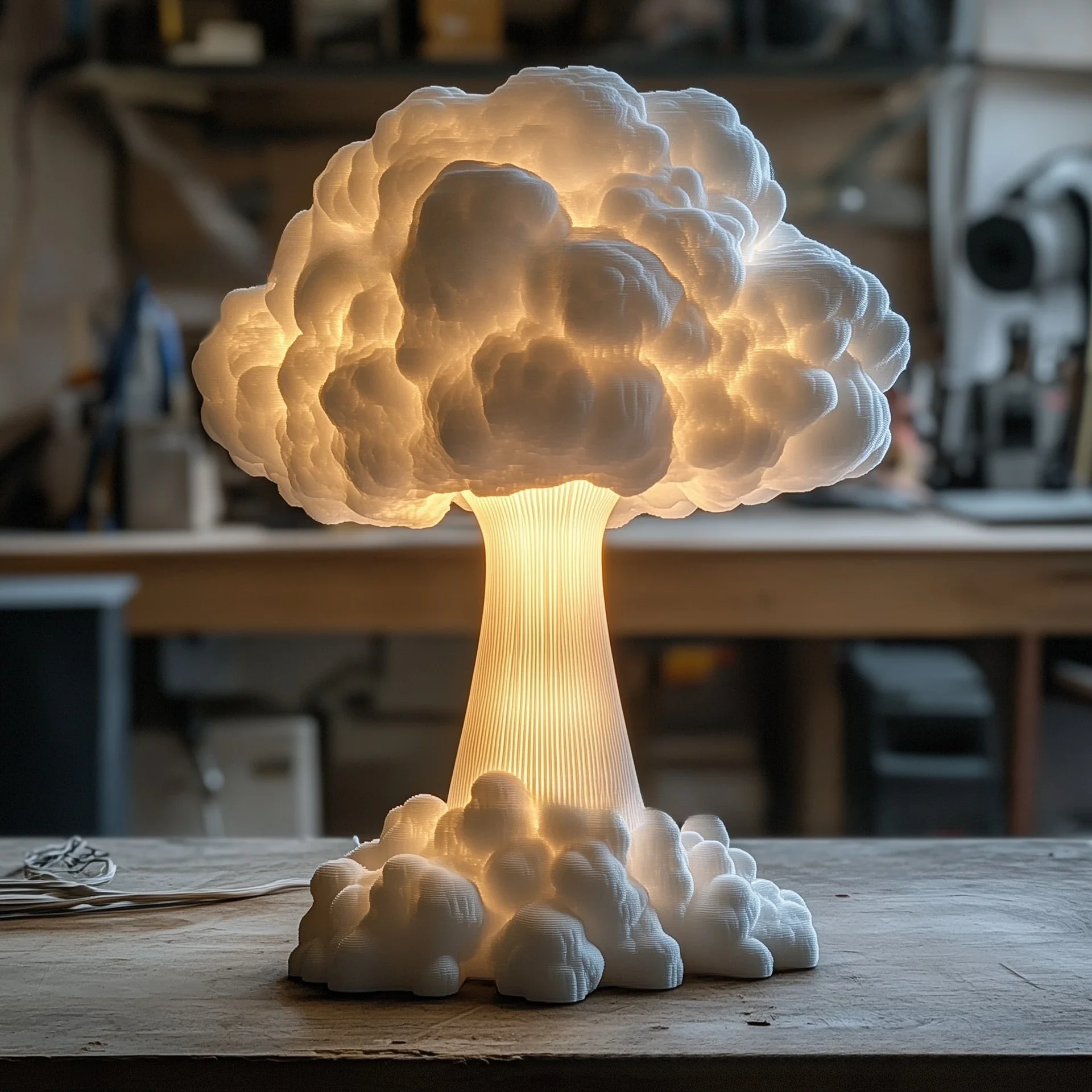 🔥 Atomic Mushroom Cloud Table Lamp – Ignite the Unexpected 3