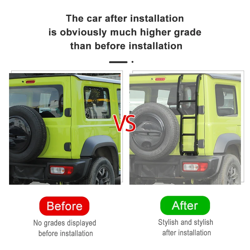 Car Rear Door Ladder BAWA For Suzuki Jimny Aluminum Alloy Tailgate Ladder Accessories For Jimny Up car ladder