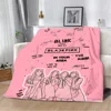 Korean Group Printed Blanket for Bed Sofa Blackpinks and Armchair Picnic Blankets Warm Comfortable Blanket Home Travel Birthday 4