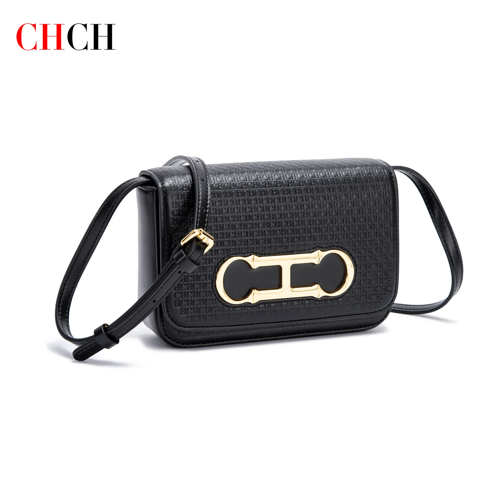 حقيبة كروس نسائية من تصميم CHCH، تتميز بتصميم سرج...