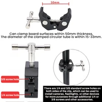7/11/20 Inch Metal Articulating Magic Arm Super Clamp Holder Stand for DSLR Camera Photo Studio Photography Accessories Prop Kit - Image 3