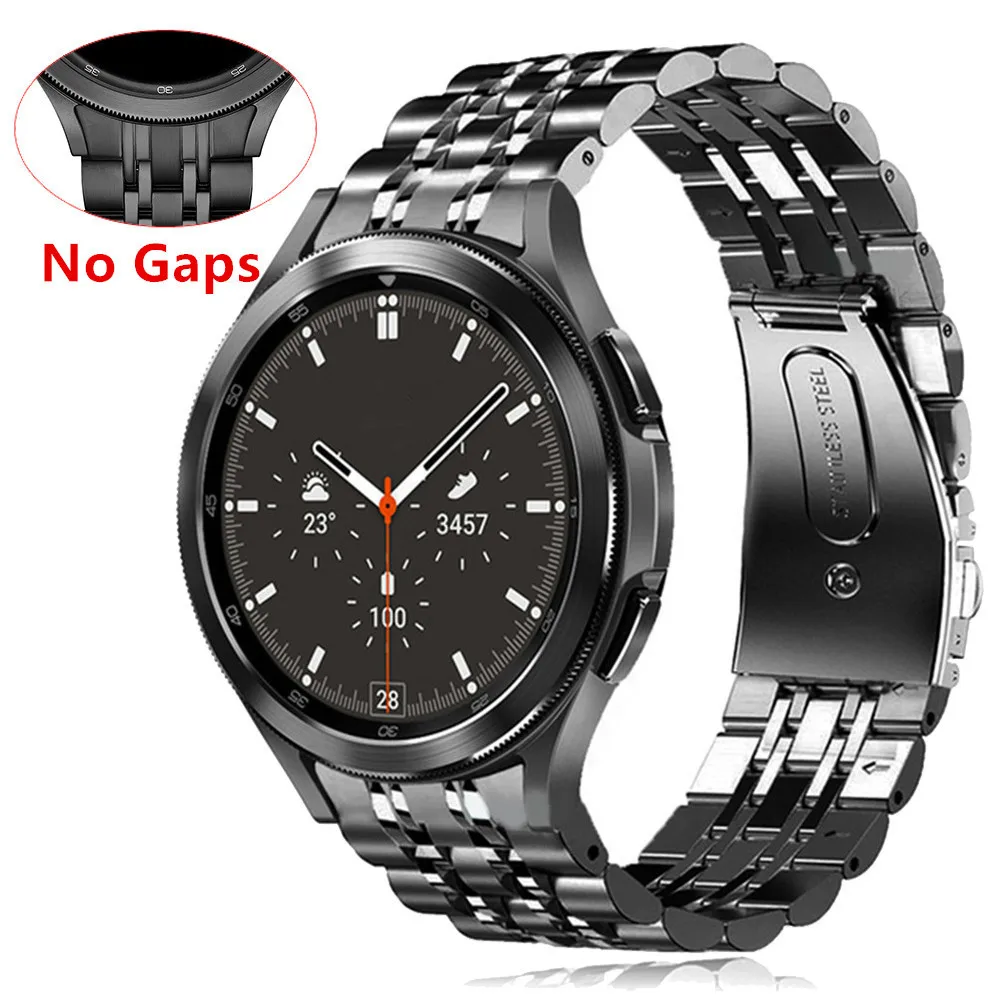 

Applicable to Samsung Galaxy watch 5 stainless steel seven stainless steel bands with universal seven beads new watch band