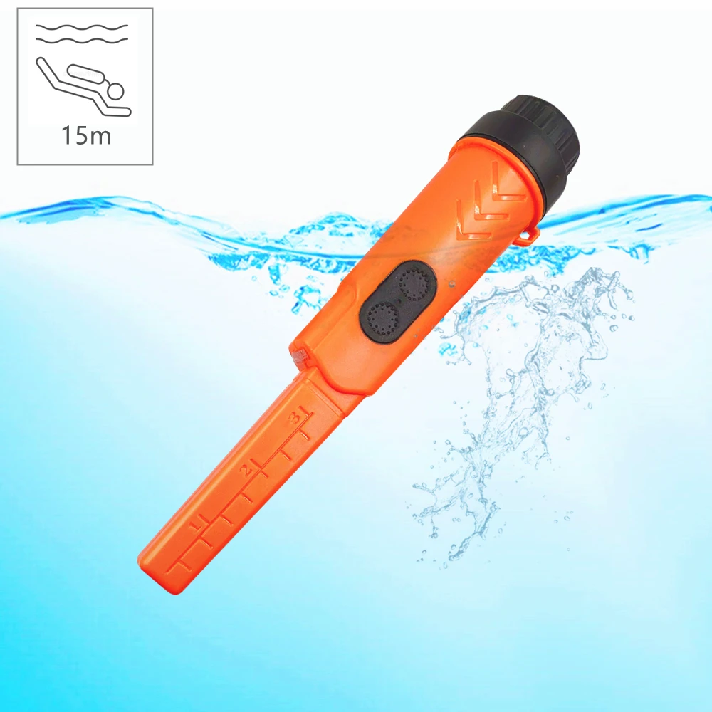Waterproof Pointer Metal Detector Underwater 15m Pulse Pinpointer fully sealed Dive Gold Metal Detecting Q05 free shipping professional super scanner hand held gold metal detector gold hunter pro pointer pinpointer