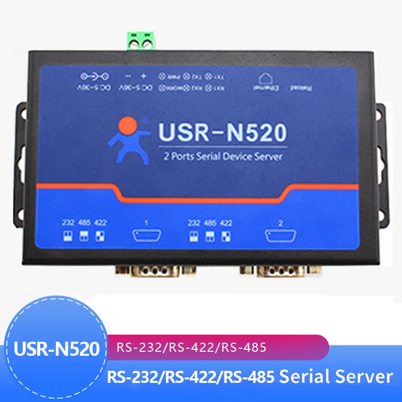 

USR-N520 устройство с последовательным устройством, преобразователь с Ethernet LAN на RS232 RS485 RS422, управление промышленной автоматизацией для передачи данных