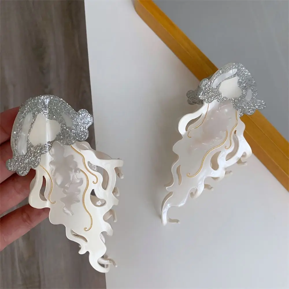 1Pcs Neue Shark Quallen Haar Clip Acetat Labge Marine Leben Haar Klaue Sommer Strand Bunte Haar Zubehör Frauen Mädchen – Detail 37